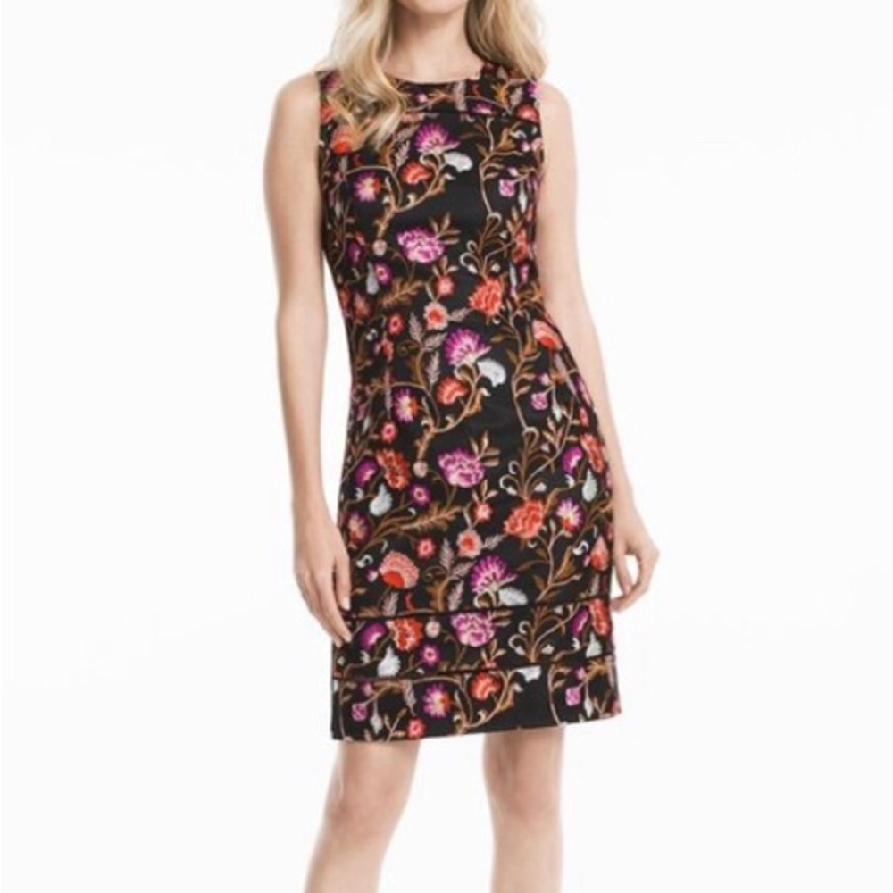 White House Black Market floral midi dress size 6P